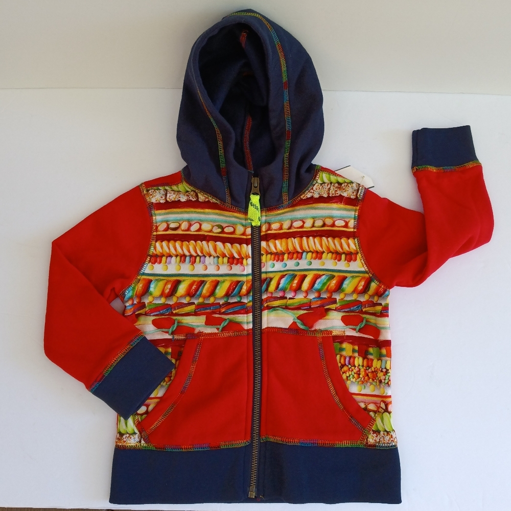 NWT Crewcuts x Kid Made Modern Candy Theme Hoodie Size 2T Unisex